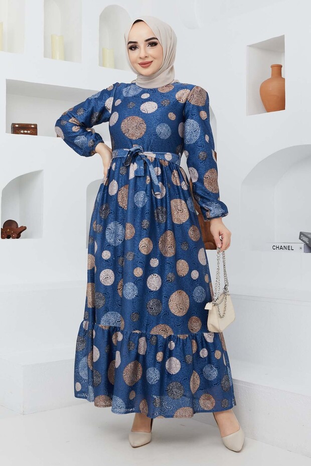 Tülay Elbise - İndigo - 5