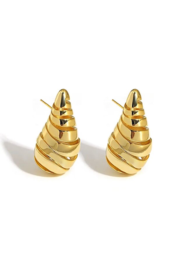 Drop earrings spiral model - 1