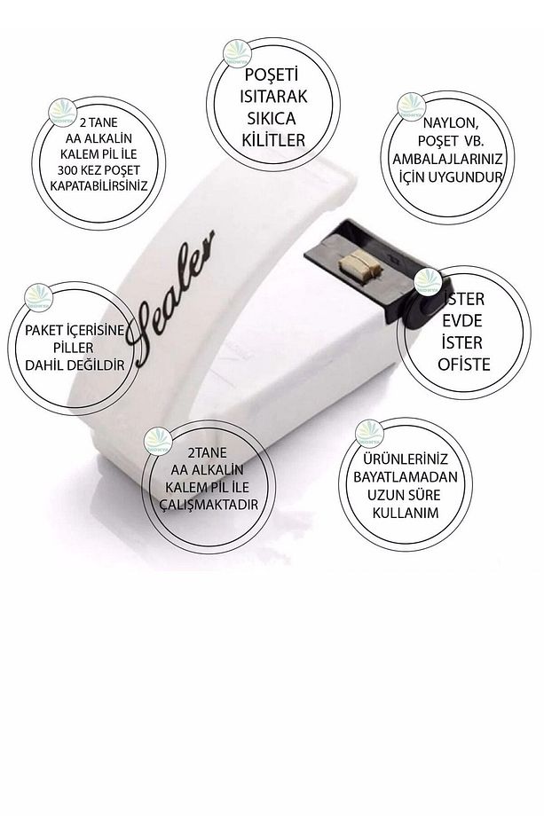 Poşet Kapatıcı Super Handy Sealer Isıtıcılı Korea Type Pilli Mini Sealing Poşet Yapıştırma Aleti - 3