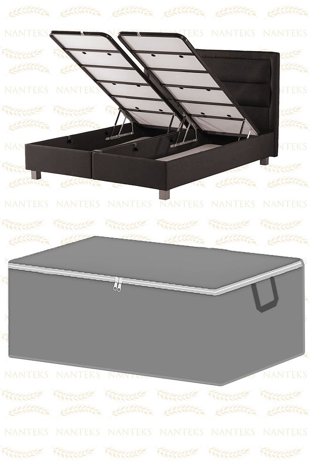 1 Adet Düz Baza Altı Çekyat Tipi Hurç 60x40x22(ANTRASİT) - 1
