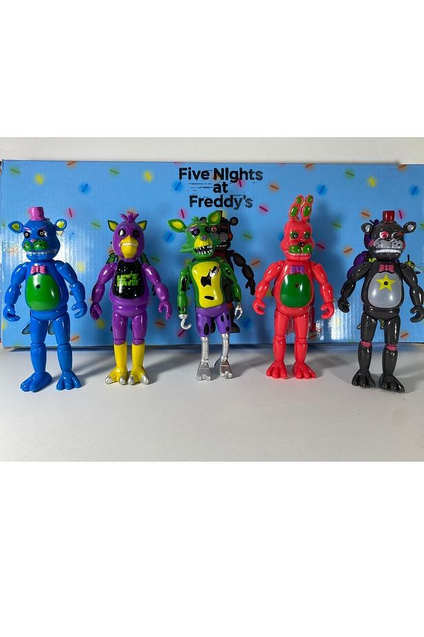 5 li Fnaf Five Nights at freddys Figür Set Oyuncak 12-13 Cm - 1