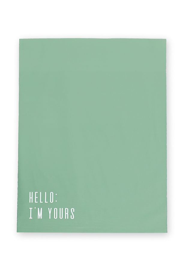 Renkli Kargo Poşeti - 22x31 Cm - Yeşil - 100 Adet - 'hello I'm Yours' Baskılı - 4