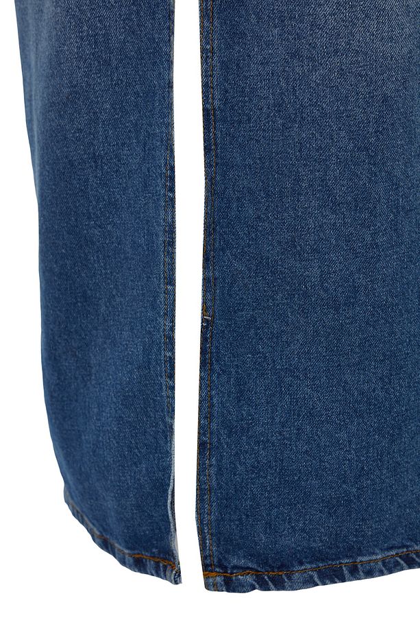Mavi More Sustainable Yırtmaçlı Maxi Denim Etek TWOAW24ET00058 - 8