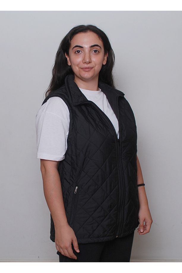 BAKLAVA DESENLİ KAPİTONE ŞİŞME YELEK - 2