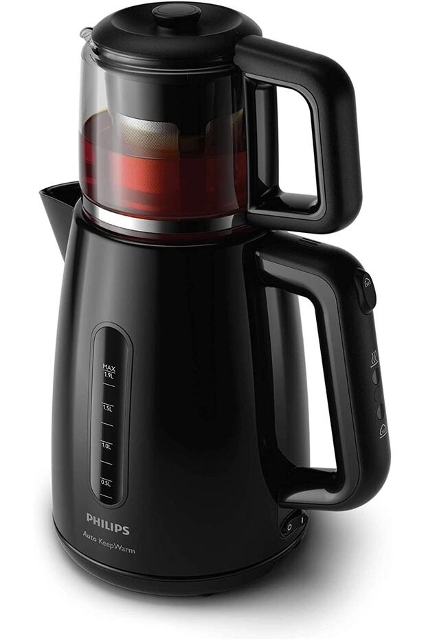 Hd7301 Tea Machine, 1.9 L Capacity, Hidden Resistance, 1700 W, black, automatic shut-off