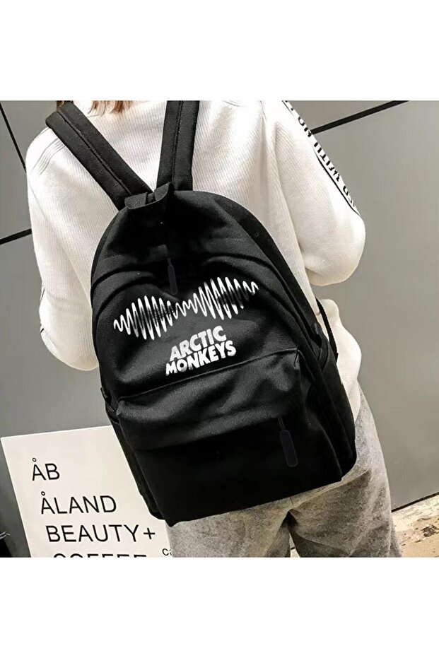 حقيبة ظهر للجنسين مطبوع عليها ألبوم Y2K Arctic Monkeys