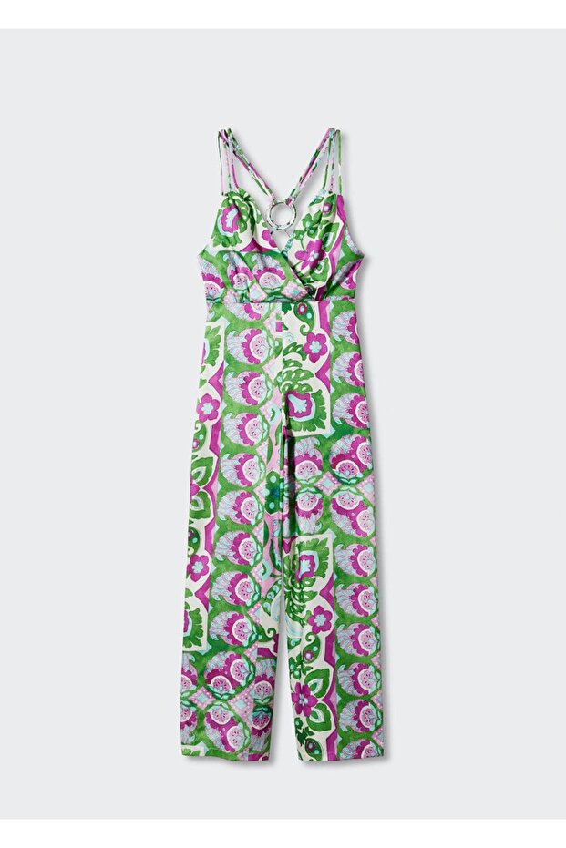 Sırtı Çapraz Saten Tulum - 3