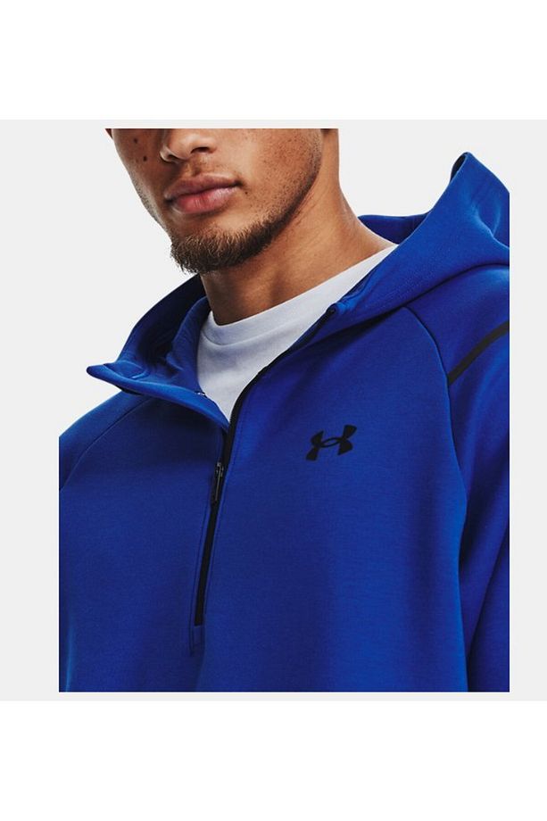 Erkek UA Unstoppable Fleece Kapüşonlu Üst 1379811-400 - 5