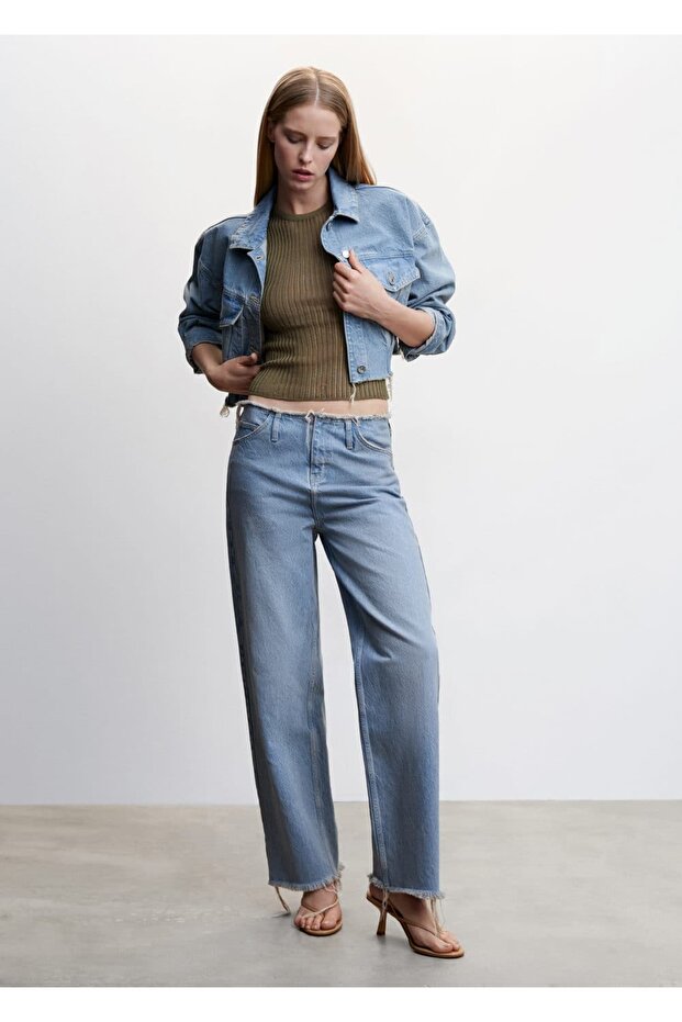 Delikli Triko Ribana Bluz - 2