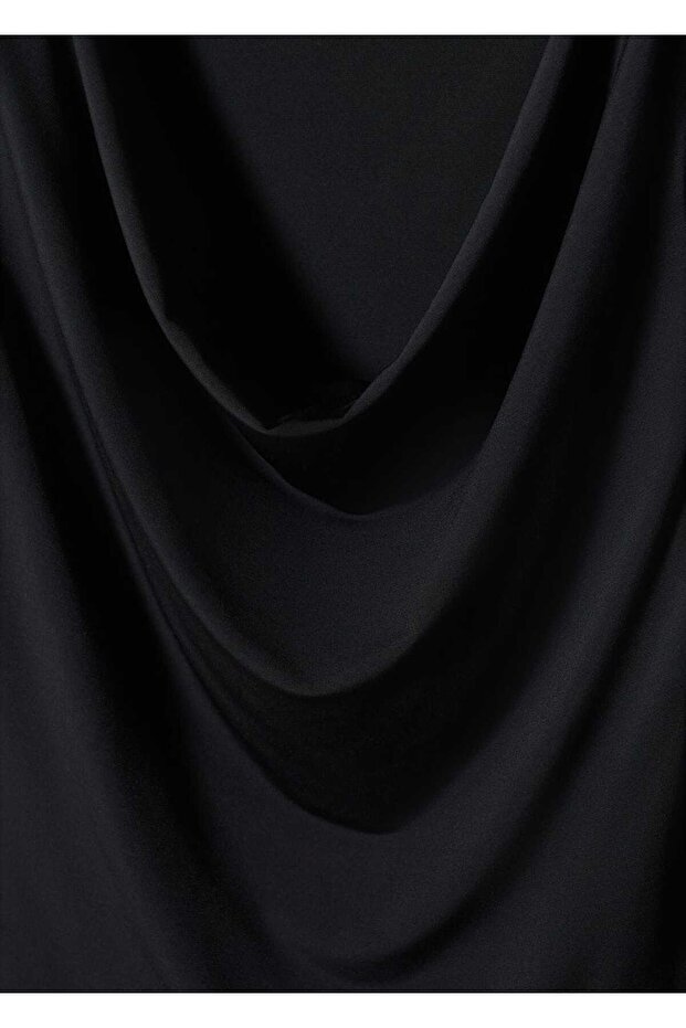 Drape Yakalı Tişört - 6