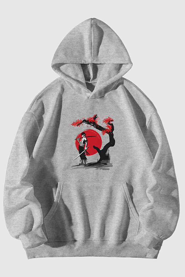 Pirate Zoro Printed Unisex Kangaroo Pocket Hooded Sweatshirt Hoodie