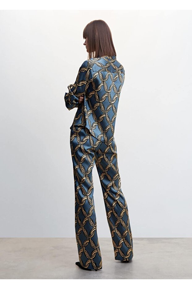 Gemusterte Satinhose - 4