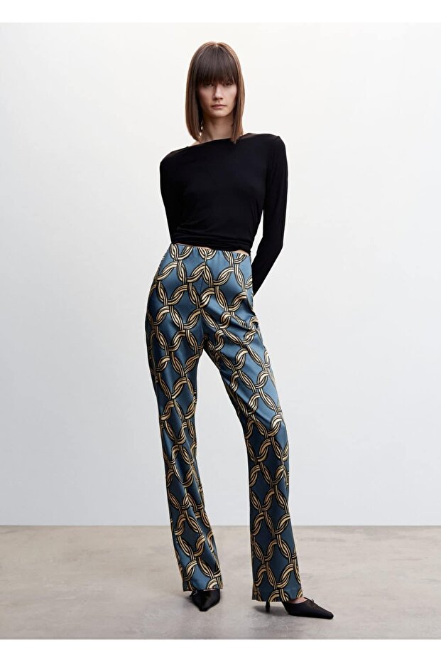 Gemusterte Satinhose - 6