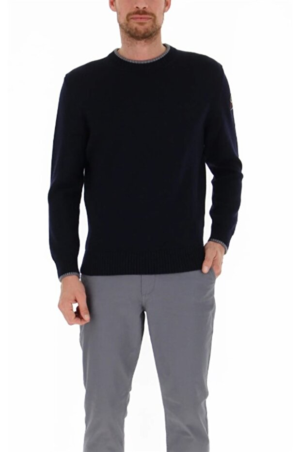 Men's Knitted Roundneck C.W.Wool Sweater