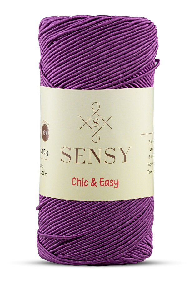 Premium Chic&Easy 200 gr Slim Supra Thread Waxed Macrame Thread Runner Thread Bag Thread Pase Thread Purple
