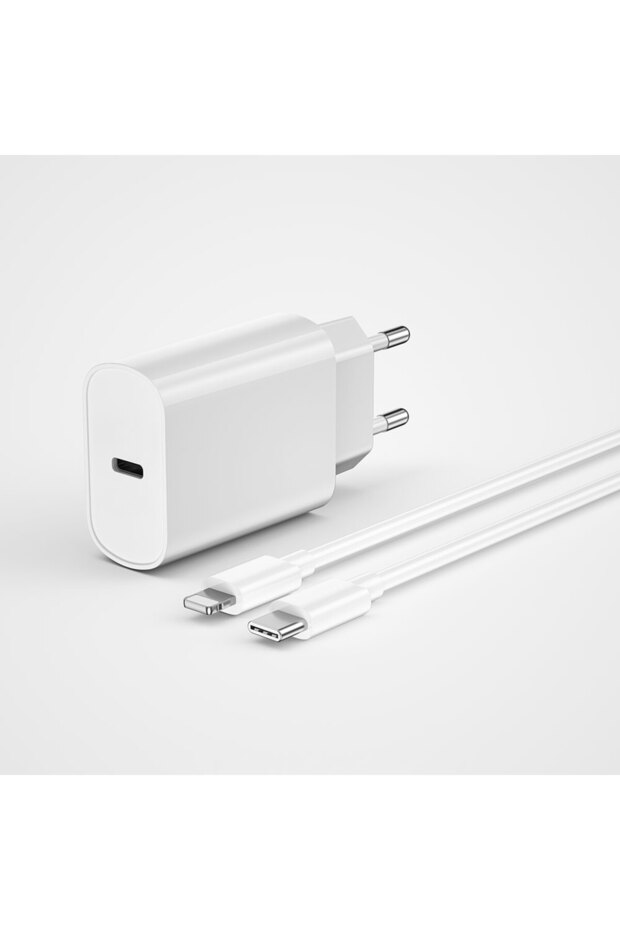 20W iPhone Şarj Seti Wiwu Wi-U001 Şarj Başlığı Adaptörü ve Type-C to Lightning PD Kablo Şarj Seti - 3