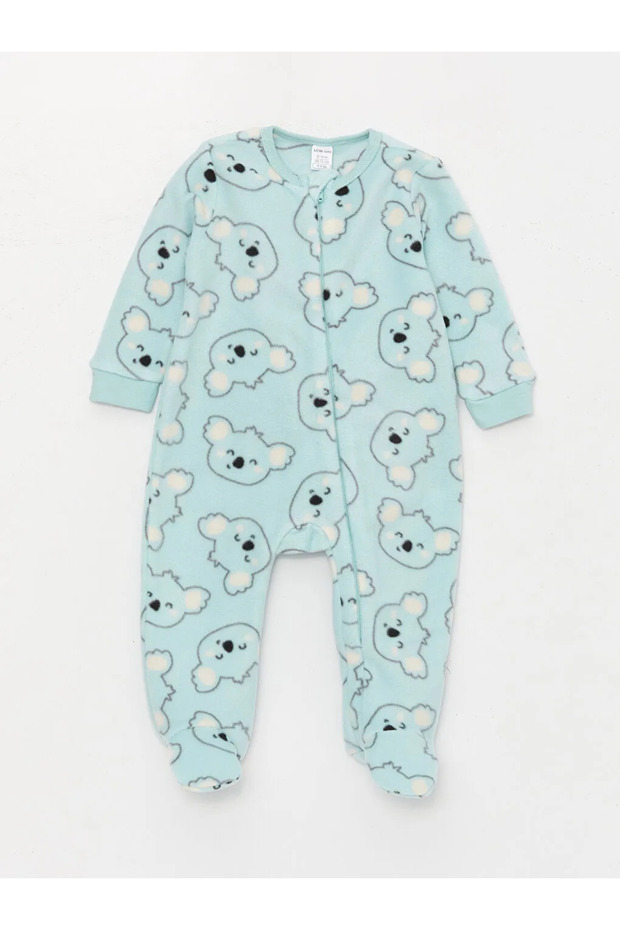 LCW baby Bisiklet Yaka Uzun Kollu Unisex Bebek Tulum - 1