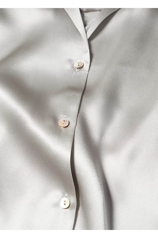 Saten İpek Gömlek - 6
