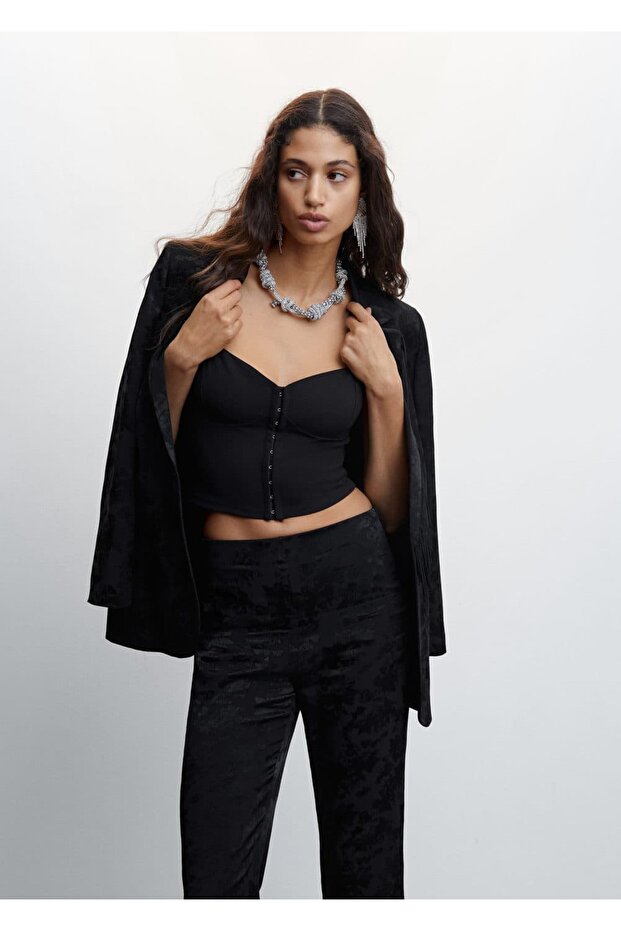 Dökümlü Jakar Pantolon - 6