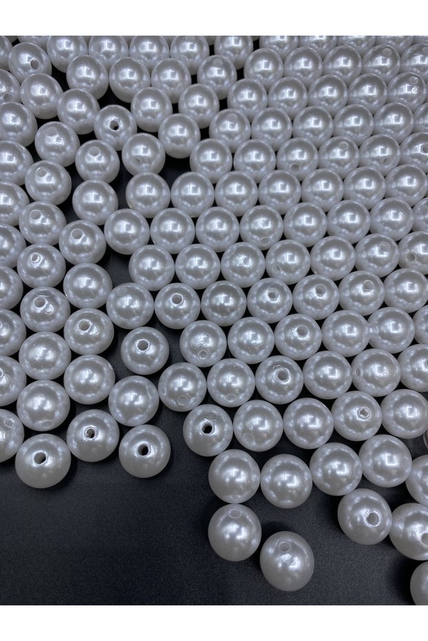 100gr 16mm White Color Luxury / Luxury Coated Plastic Pearl Bead Bag, Jewelry Beads (100gr,~45 Pieces)