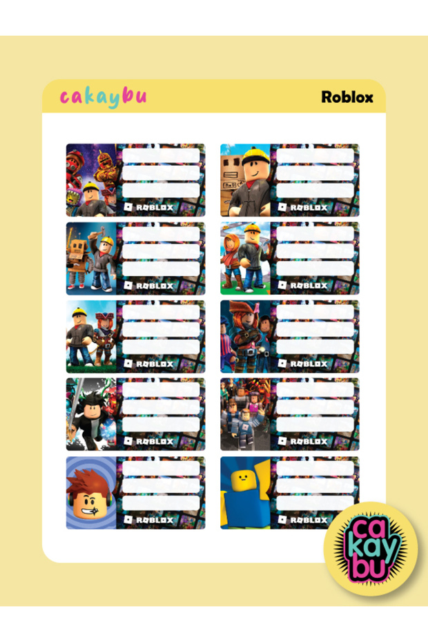 ملصق لاصق للكمبيوتر الدفتري المدرسي من Roblox - 1