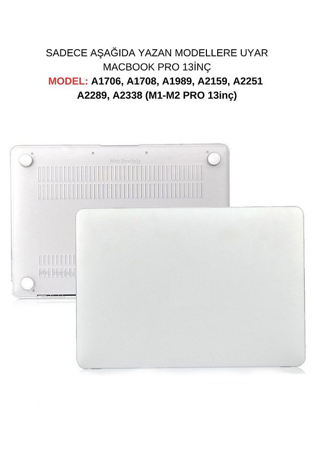 Macbook Pro M1-m2 Kılıf 13inç A1706 A1708 A1989 A2159 A2251 A2289 A2338 Ile Uyumlu Mat - 1