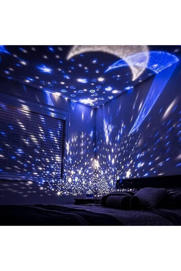 Star Master Gökyüzü Projeksiyon Dönen Gece Işığı Yıldızlı Tavan Ledi Yansıtma Projektör Masa Lambası - 2