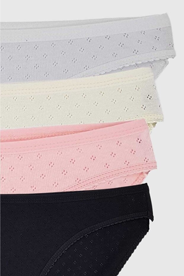 Tutku Women's 6-Pack Lace-Trimmed Bikini Briefs