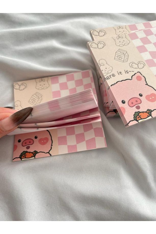 Pink Pig Memo Pad Kare Not Defteri - 3
