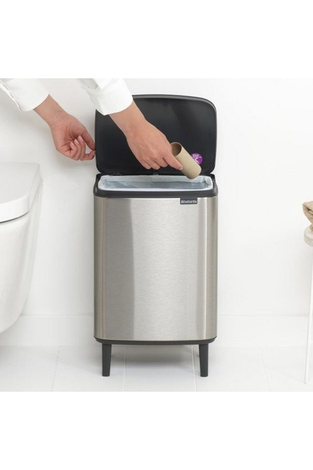 Ayaklı Çöp Kovası Krom Fpp 12 L - 2