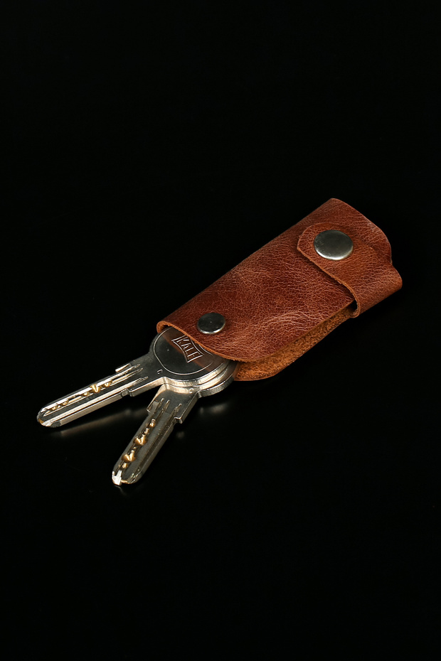 Leather Keychain - Real Leather & Handmade - Minimalist Design