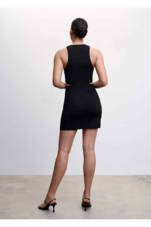 Yanı Yırtmaçlı Elbise - 4