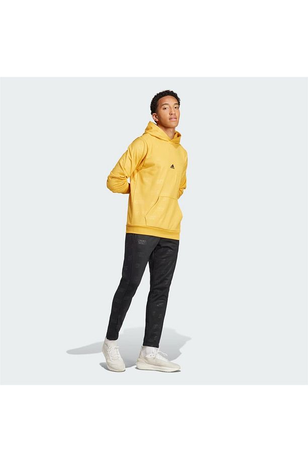 Embosssed Polar Fleece Tapered Erkek Eşofman Altı - 3