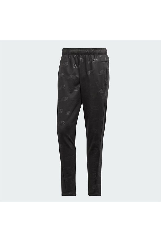 Embosssed Polar Fleece Tapered Erkek Eşofman Altı - 4