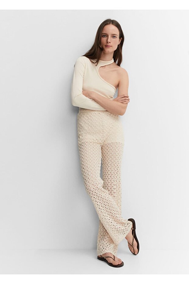 Düz kroşe pantolon - 5