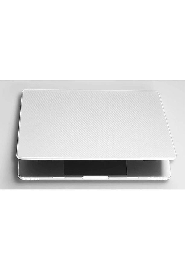 Apple Macbook Air 13.6 M2-m3-m4 Çip 2022/2024/2025 A2681 A3113 A3240 Kılıf Beyaz Karbon Koruma Kapak - 3