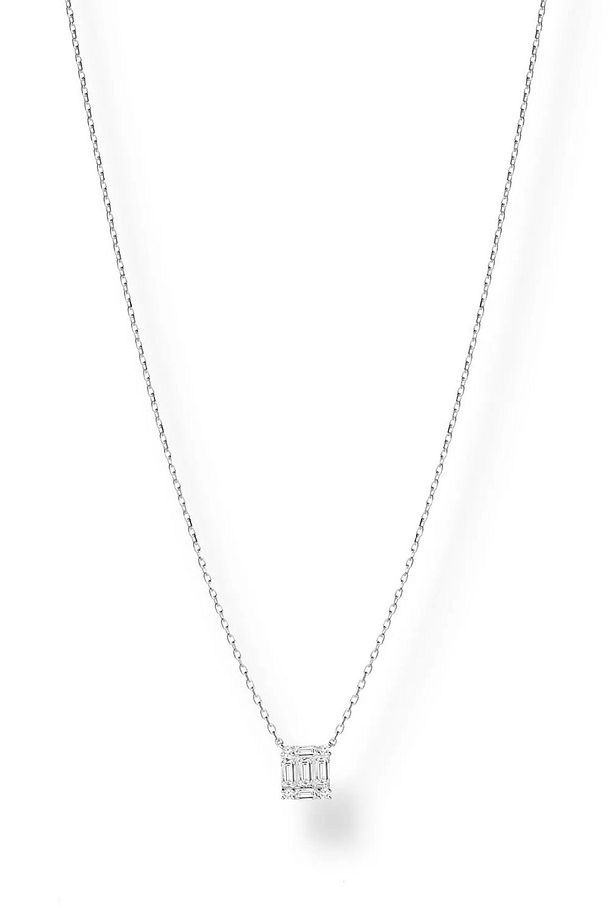 Cristal Kolye 1 Mikron Rodyum Kaplama (925 Ayar Gümüş Üzerine) Zirkonyum - 3