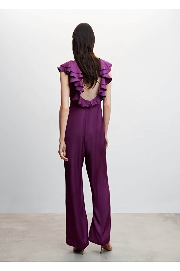 Sırtı Açık Volanlı Tulum - 4