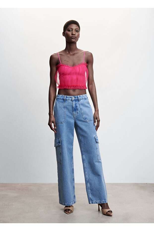 Kalp Yaka Şifon Bluz - 2