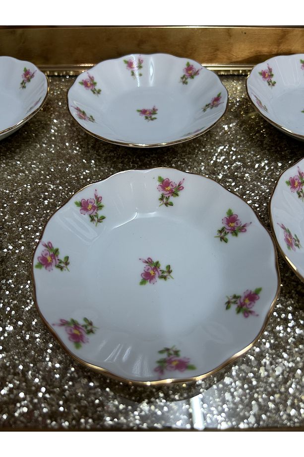 Gülriz Pembe Çay Tabağı 6'lı - 3