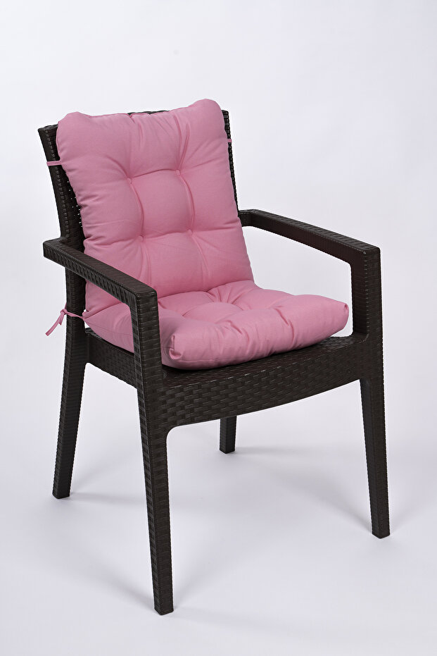 Neva Pofidik Pink Backrest Chair Cushion with Special Stitched Laces, 44X88 cm