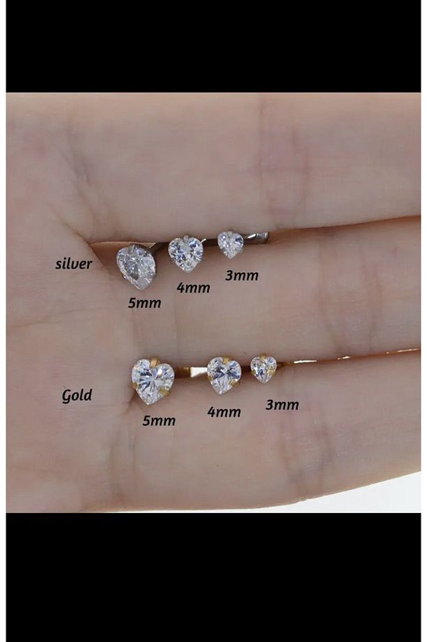 çelik 1 adet zirkon kalp model tragus helix conch forwardhelix kıkırdak lobe uyumlu piercing küpe - 4
