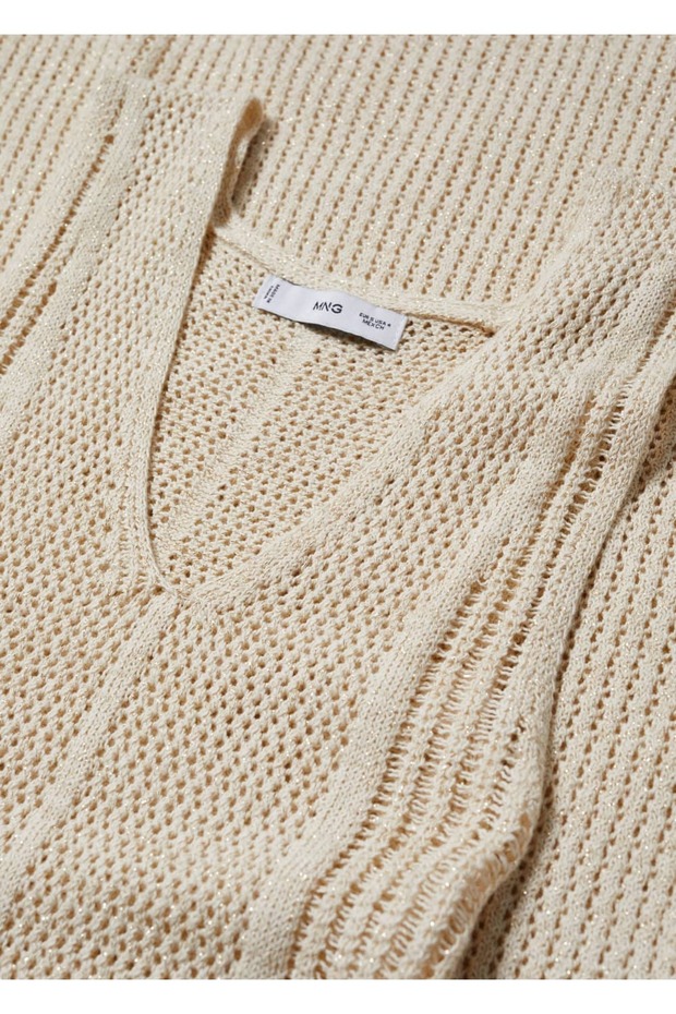 Delikli ajur örgü elbise - 6