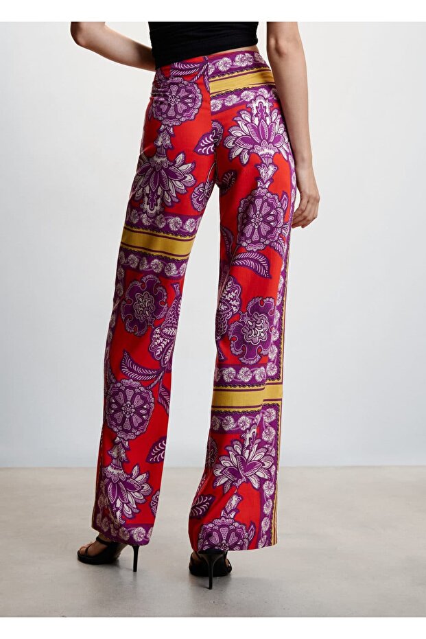 Gemusterte Palazzo-Hose - 4