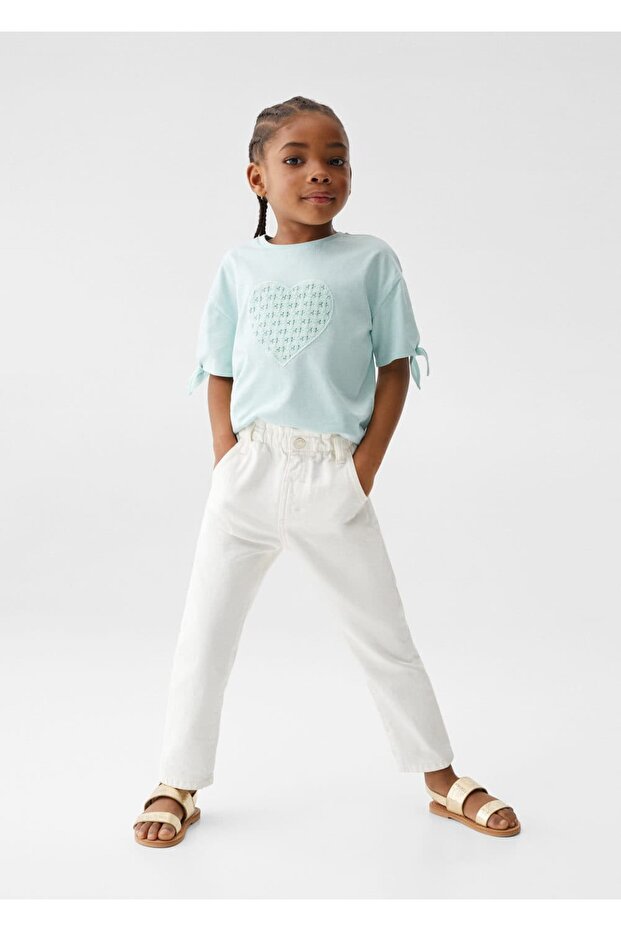 Kalp Işlemeli Tişört - 2