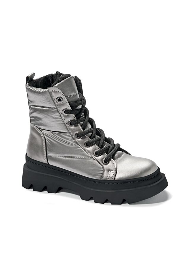 132 Y 4907 31-36 GIRL'S BOOTS platinum