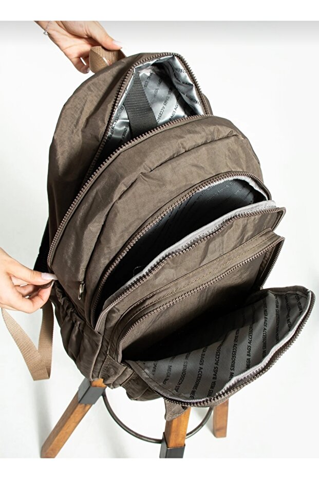 MEGA LARGE SIZE MULTIPLE COMPARTMENTS MINK LINING DURABLE SCHOOL BACKPACK - 8