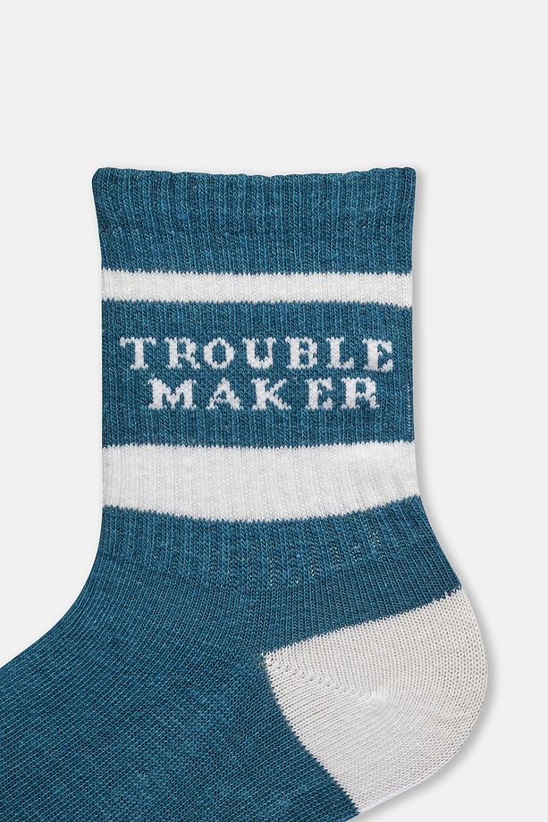 Petrol Erkek Çocuk Trouble Maker Çorap 2'Li - 4
