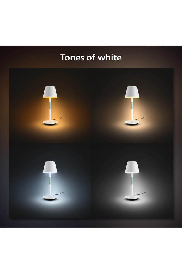 Hue Go Belle Taşınabilir Masa Lambası - Beyaz - 3