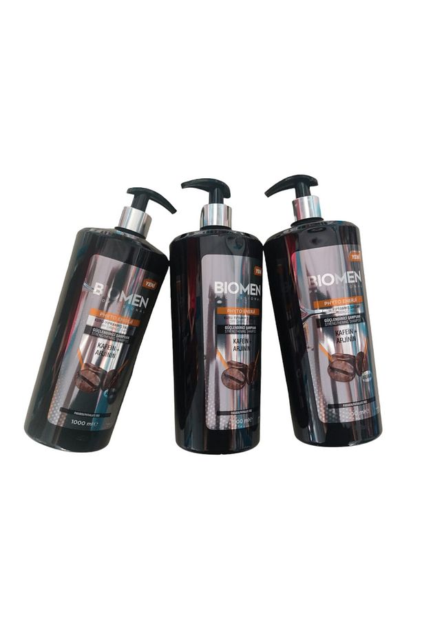 BİOMEN KAFEİN+ARJİNE GÜÇLENDİRİCİ ŞAMPUAN SETİ (3*1000:3000 ML) SETTE 3 ADET ÜRÜN VARDIR - 3